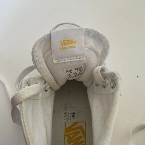 Vans Sk8 Hi Top Tapered Stackform OSF sneakers white with yellow daisy size 7 - Picture 16 of 16